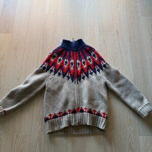 Brooks Brothers 100% Wool Fair Isle Cardigan (Size M)